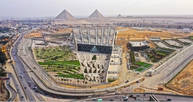 Giza Pyramids and Grand Egyptian Museum from Alexandria Port