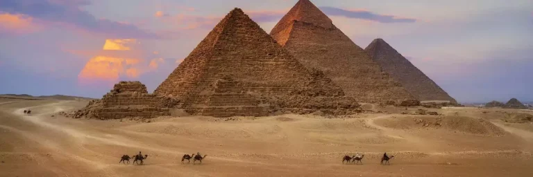 Grand Egyptian Museum and Giza Pyramids from Port Said