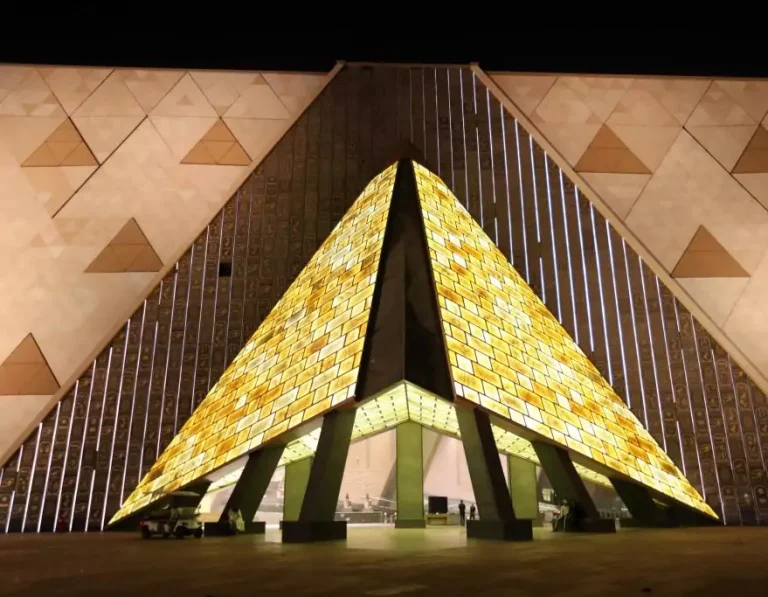 Giza Pyramids and Grand Egyptian Museum from Alexandria Port