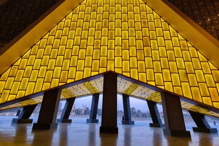 Giza Pyramids and Grand Egyptian Museum from Alexandria Port